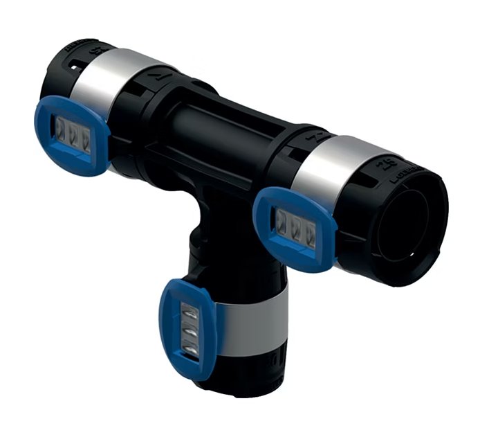 T-haaraliitin Geberit Flowfit Kompo 25x20x25 PPSU - KarelianStore