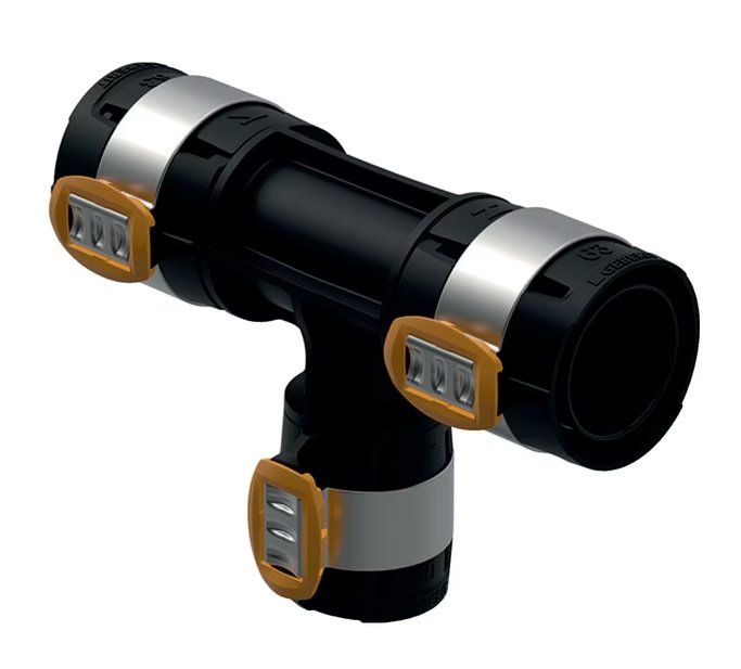 T-haaraliitin Geberit Flowfit Kompo 75x50x75 PPSU - KarelianStore