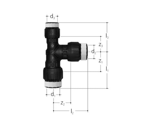 T-haaraliitin Sanipex MT GF Kompo 26x20x20 PPSU PA - KarelianStore