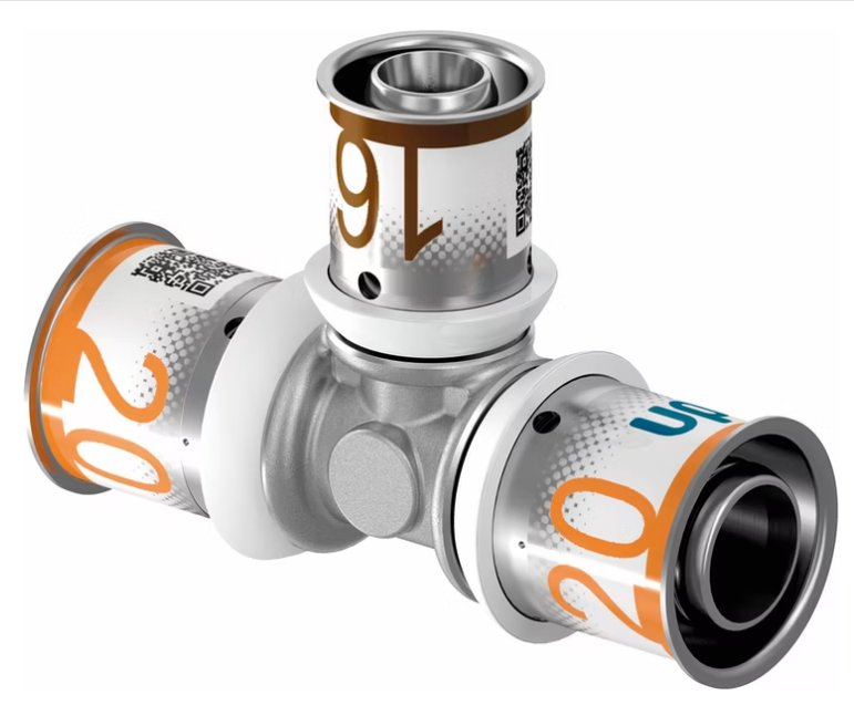 T-haaraliitin Uponor Kompo S-Press Plus 20x16x20 DR - KarelianStore