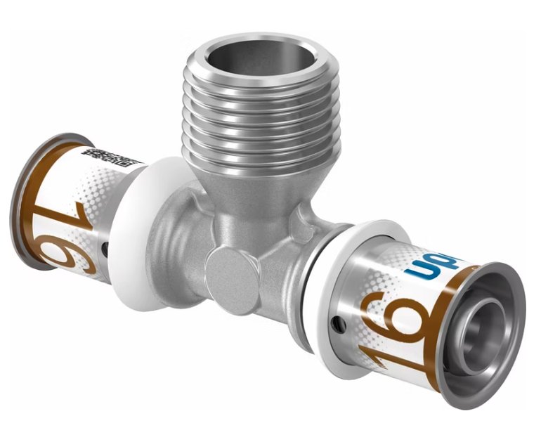 T-haaraliitin Uponor Kompo UK S-Press Plus 16x1/2x16 DR - KarelianStore