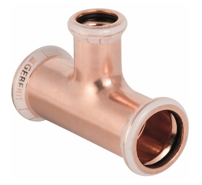 T-supistusyhde Geberit Mapress Puristus CU 88.9x54x88.9 - KarelianStore