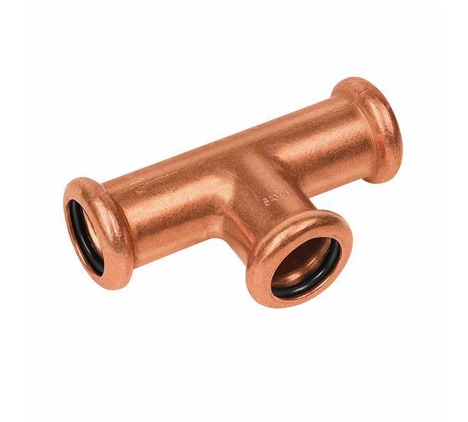 T-supistusyhde Sanha Puristus Cu 22x15x15 - KarelianStore