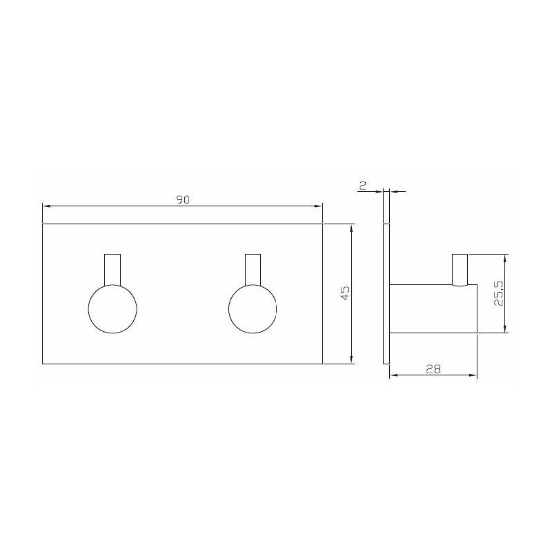 Tarrakoukku Onnline 90x45x28mm 2-osainen Harjattu RST - KarelianStore