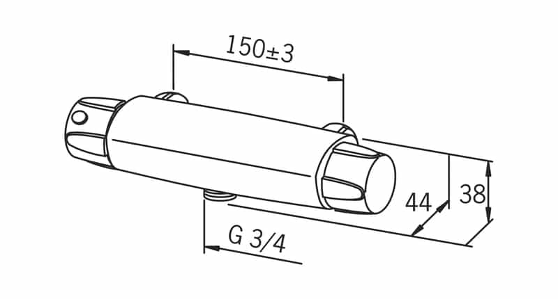 Termostaattihana Oras 7471 Nova 3/4 - KarelianStore
