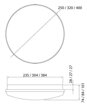 Tunnistinvalaisin Airam Lumi Duo 320 IP44 17W Valkoinen - KarelianStore