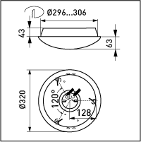 Tunnistinvalaisin Ensto AVR320.1104L IP44 10W PIR - KarelianStore