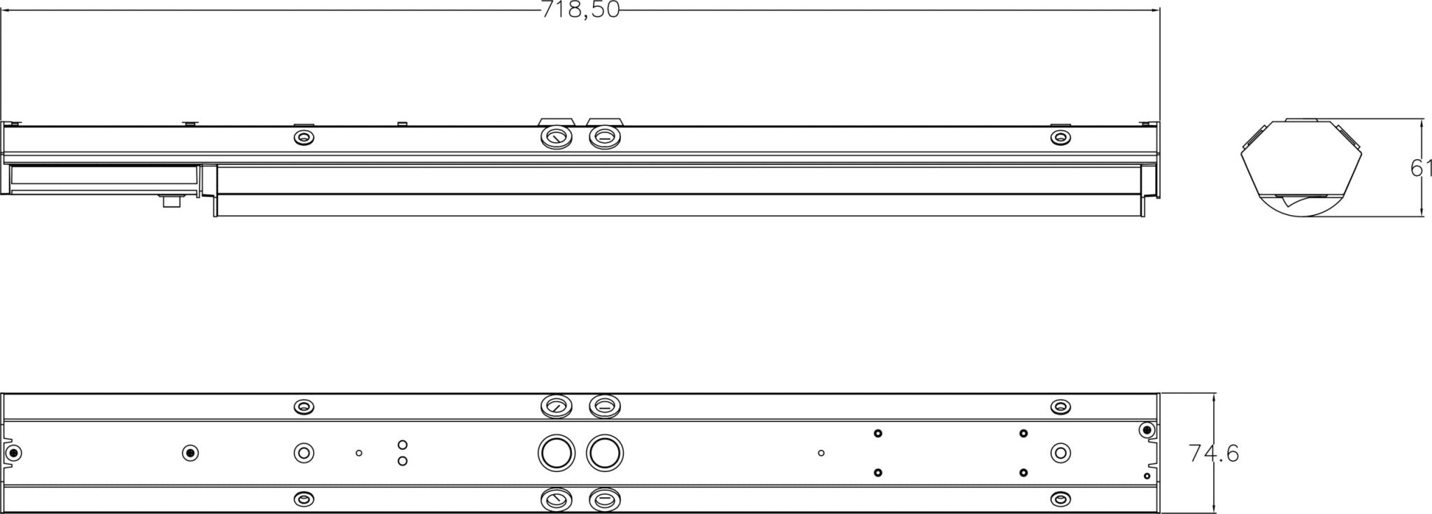 Työpistevalaisin Opal 10.5W 718 mm 2-osainen pistorasia - KarelianStore