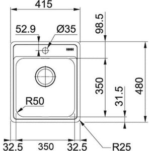 Upotettava allas Franke Bell BCX 610-38 - KarelianStore