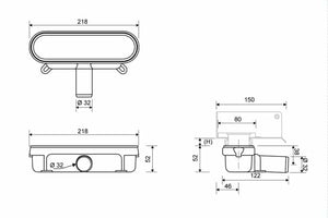 Vaakakaivo Linja Unidrain 1311 32 mm Kuiva - KarelianStore