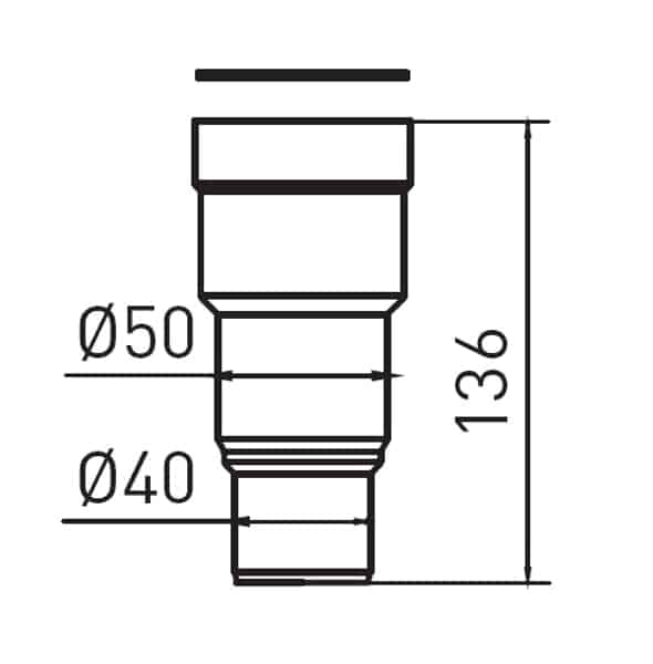 Vesilukon joustoputken jatke 12675 Prevex - KarelianStore