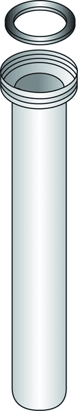 Vesilukon Lattiaputki Onnline Suora Kromi 1 1/4x660x32 - KarelianStore