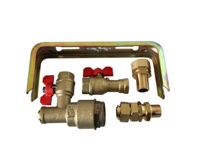 Vesimittaritarvikepaketti Hela 32 Etu + 3/4 Takaventtiili + Teline - KarelianStore