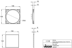Vieser Flip laatoitettava kansi 146 x 146 - KarelianStore
