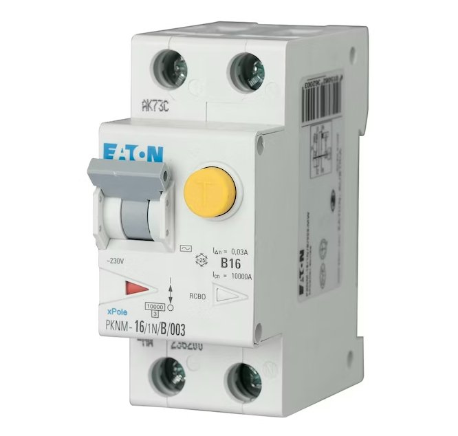 Vikavirtajohdon Suojakatkaisin Eaton PKNM-10 1N C 003-A 10A 30mA - KarelianStore