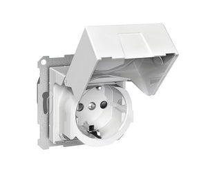 Vikavirtapistorasia Schneider Electric Exxact 1-osainen+RDC 16A IP21 UKJ Valkoinen - KarelianStore