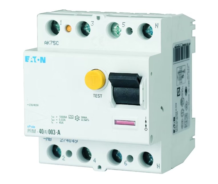 Vikavirtasuojakytkin Eaton PFIM-63 4 05-A 63A 4-napainen 500mA - KarelianStore