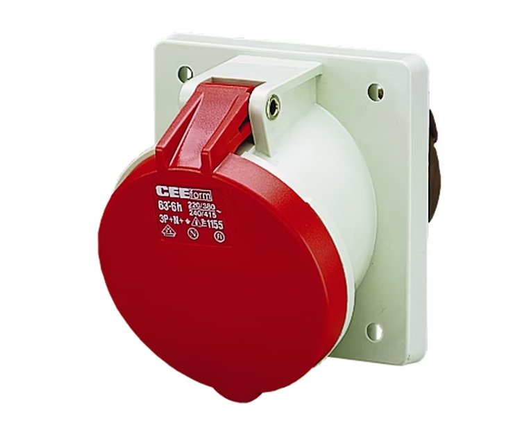 Voimapistorasia Mennekes 1155A 63A 5P6H400V IP44 Uppo - KarelianStore