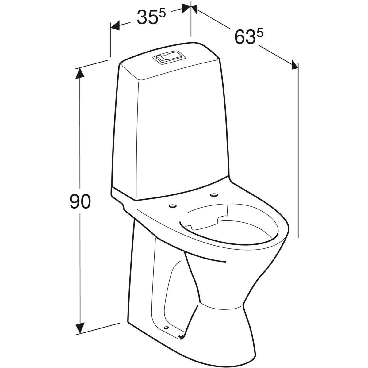 WC-istuin IDO Glow 62 Korkea - KarelianStore