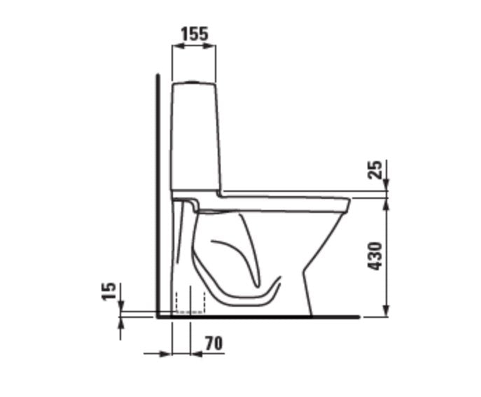 WC-istuin Laufen RIGO Piilo S Kannella - KarelianStore