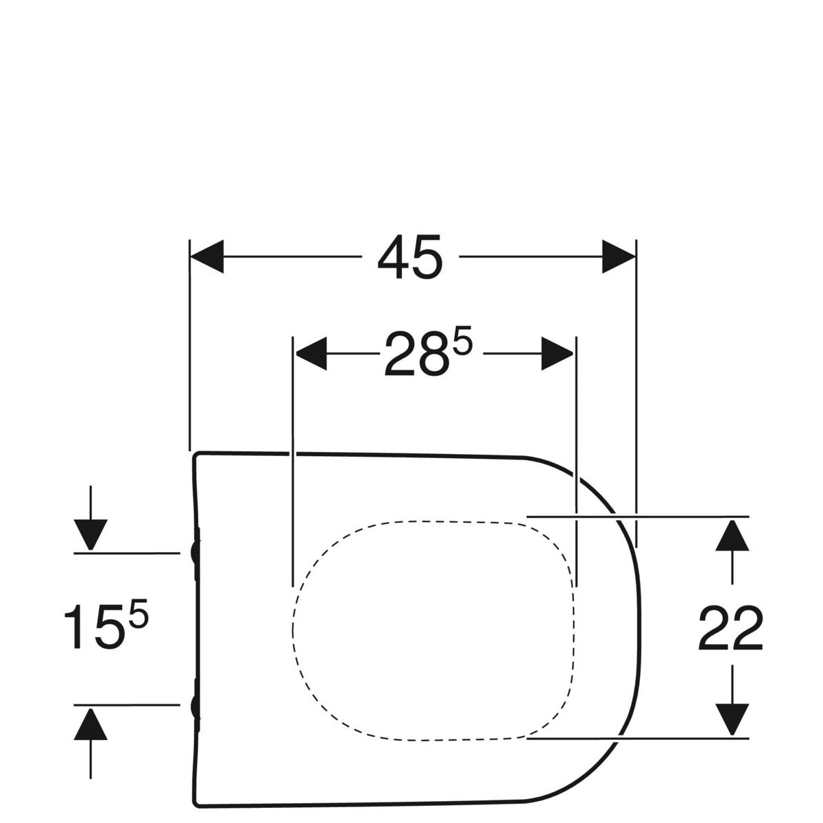 WC-istuinkansi GEBERIT SMYLE VALKOINEN SC - KarelianStore