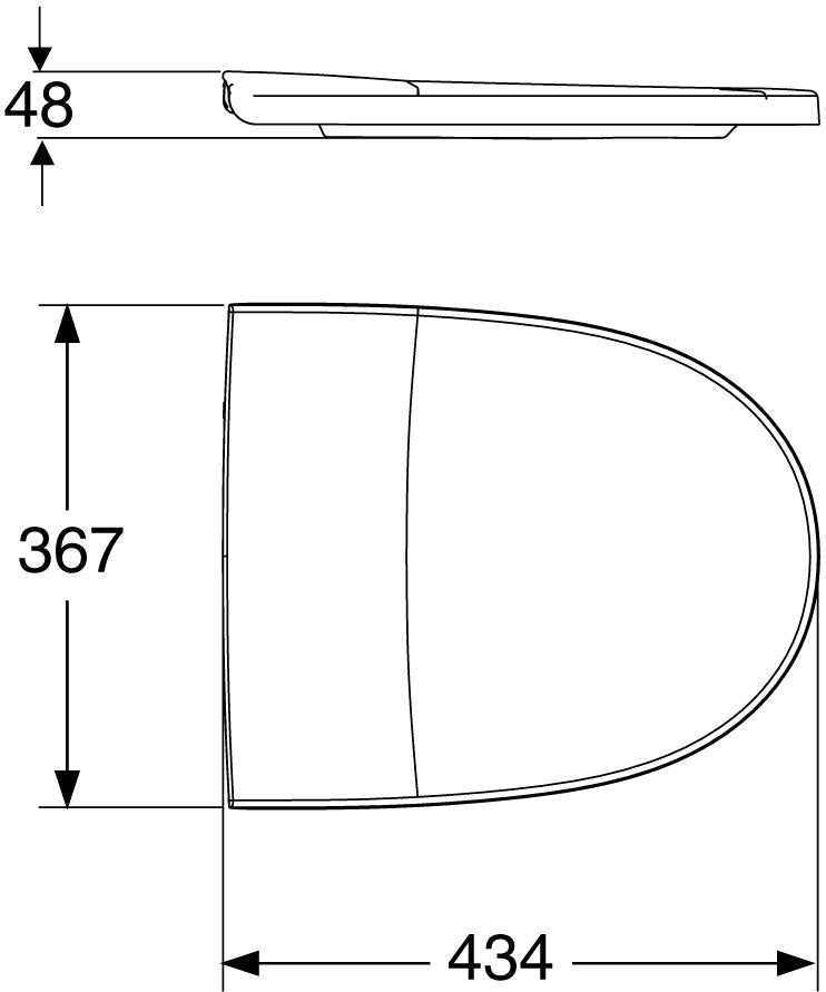 WC-istuinkansi IDO 9154231001 SEVEN D Musta SC/QR - KarelianStore