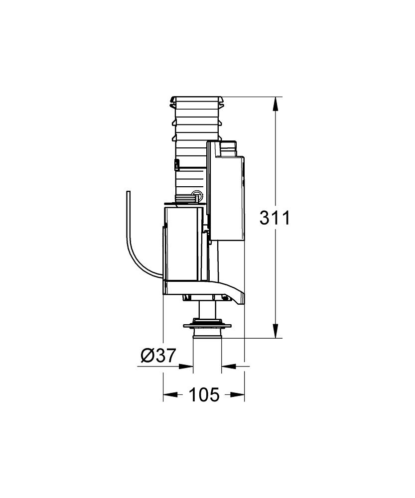 WC-varaosa GROHE 42320000 huuhteluventtiili AV1 - KarelianStore