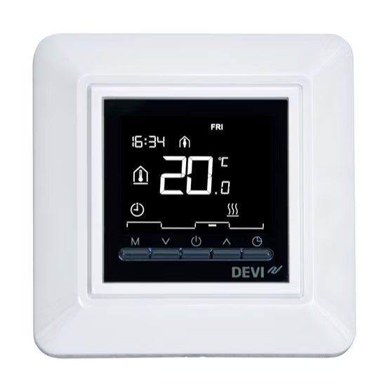 Yhdistelmätermostaatti DEVIreg Opti Valkoinen - KarelianStore