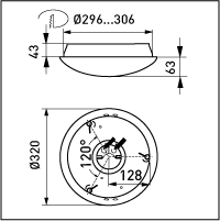 Yleisvalaisin Ensto AVR320.110L IP44 10W 320mm - KarelianStore