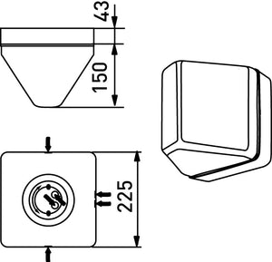 Yleisvalaisin Ensto AVR71.19L IP44 8W 4000K - KarelianStore