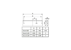 Yleisvalaisin EXAKTOR pinta 25G3 NAIAD L120 4300LM 840 O - KarelianStore