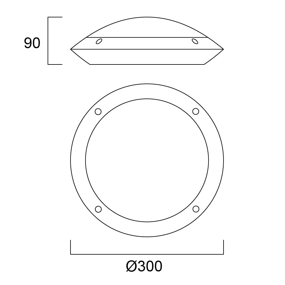 Yleisvalaisin Sylvania Start Surface 12W 4000K IP66 300mm Valkoinen - KarelianStore